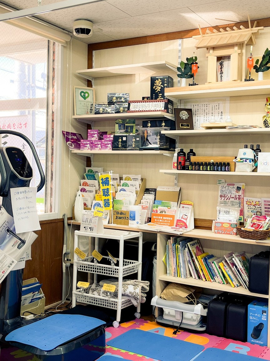 できました！　健康ステーションの棚。