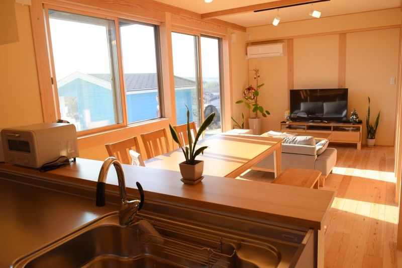 自然素材の家の内装